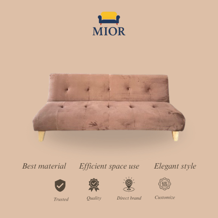 Sofa Bed Lipat / Sofa Minimalis / Sofa TV / Type Pudan Yelvo Coklat