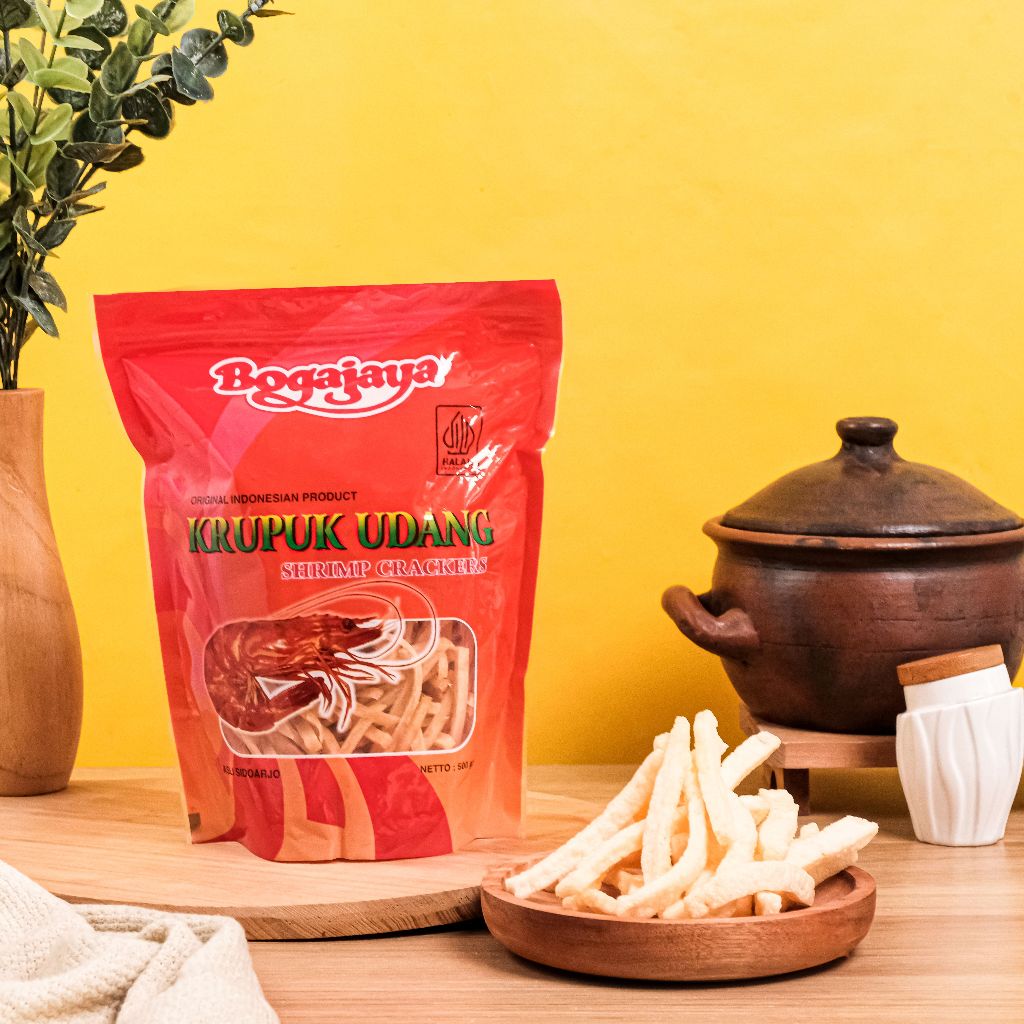 

BOGAJAYA Kerupuk Udang Merah Mentah 500Gr Krupuk Oleh Oleh Surabaya