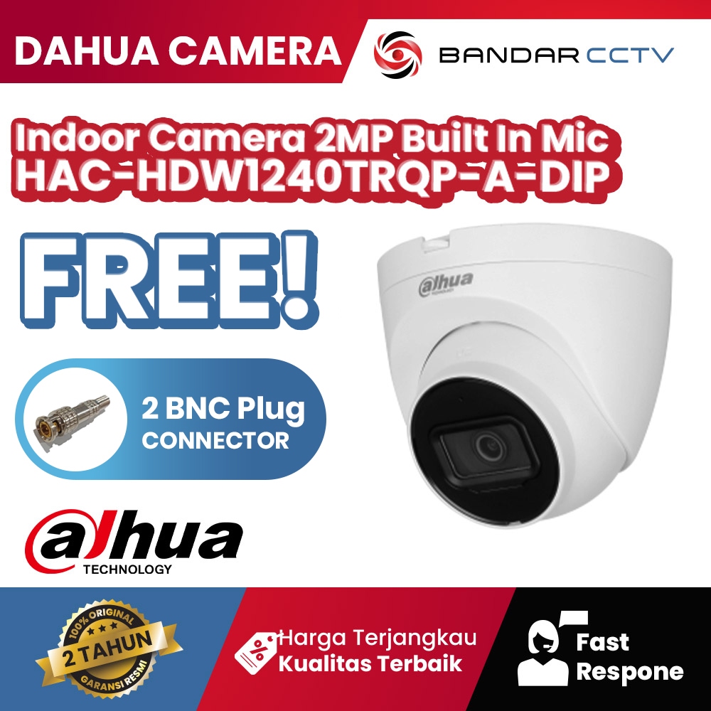 Kamera CCTV Dahua Indoor 2MP Built In Mic DH HAC HDW1240TRQP A DIP