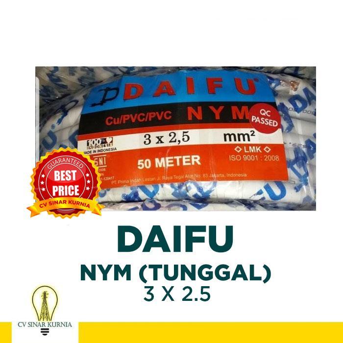 Kabel Listrik NYM 3x2,5mm 3x2.5mm 50M DAIFU |Kabel NYM | SNI MURAH