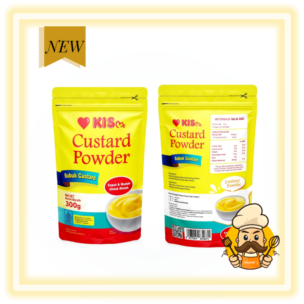 

KIS CUSTARD POWDER KEMASAN 300GR | CUSTARD POWDER KIS | Custard Powder | Bubuk Custard