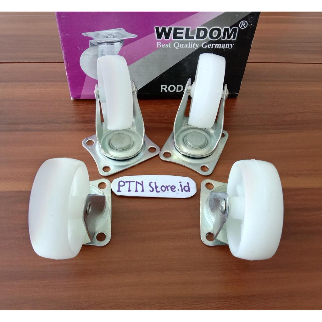 RODA TROLLEY NYLON 3 INCH HIDUP  /RODA NYLON 3 INCH WELDOM CASTER KOPER ALUMINIUM