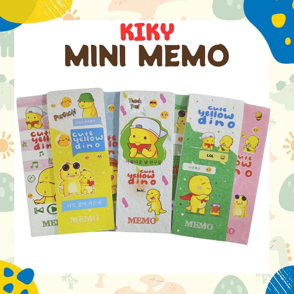 

Notes Memo Mini Kiky Cute Yellow Dino 50 Lembar