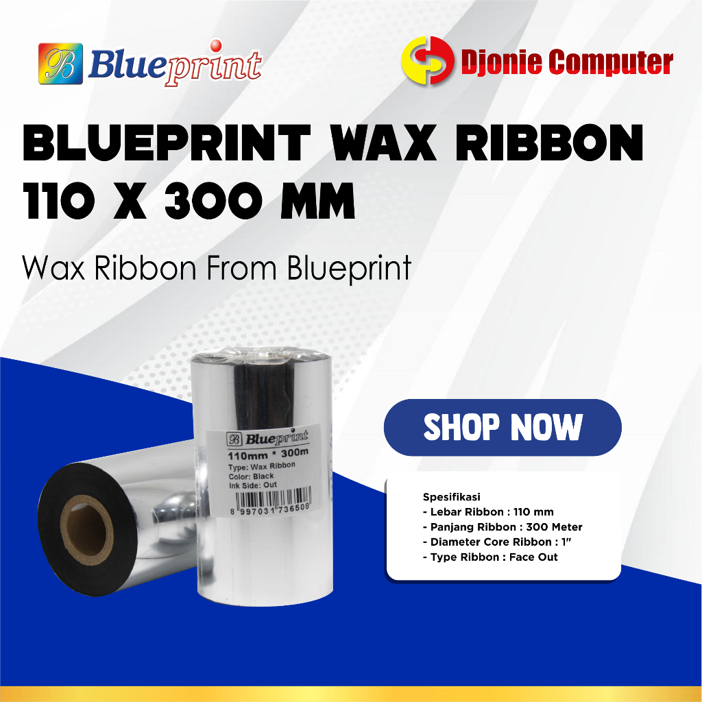 

Blueprint Wax Ribbon 110x300MM
