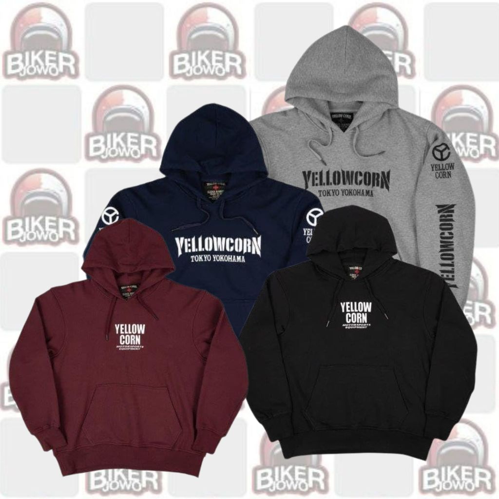 Hoodie Motor Yellow Corn YT-028 - YT-029 - Collection Yc Japan Jamper Bikers Hoodie