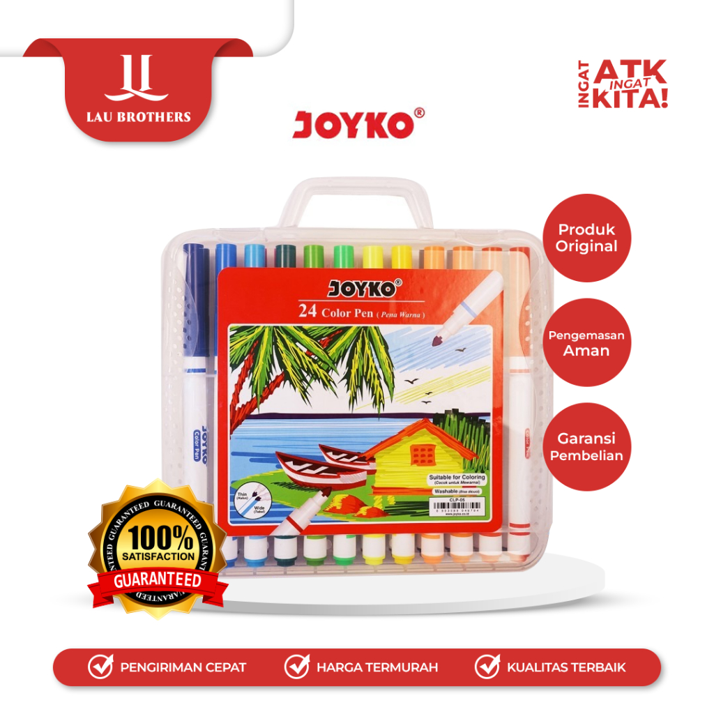 

JOYKO 24 PEN WARNA/ COLOR PEN WASHABLE CLP-05 (1SET)