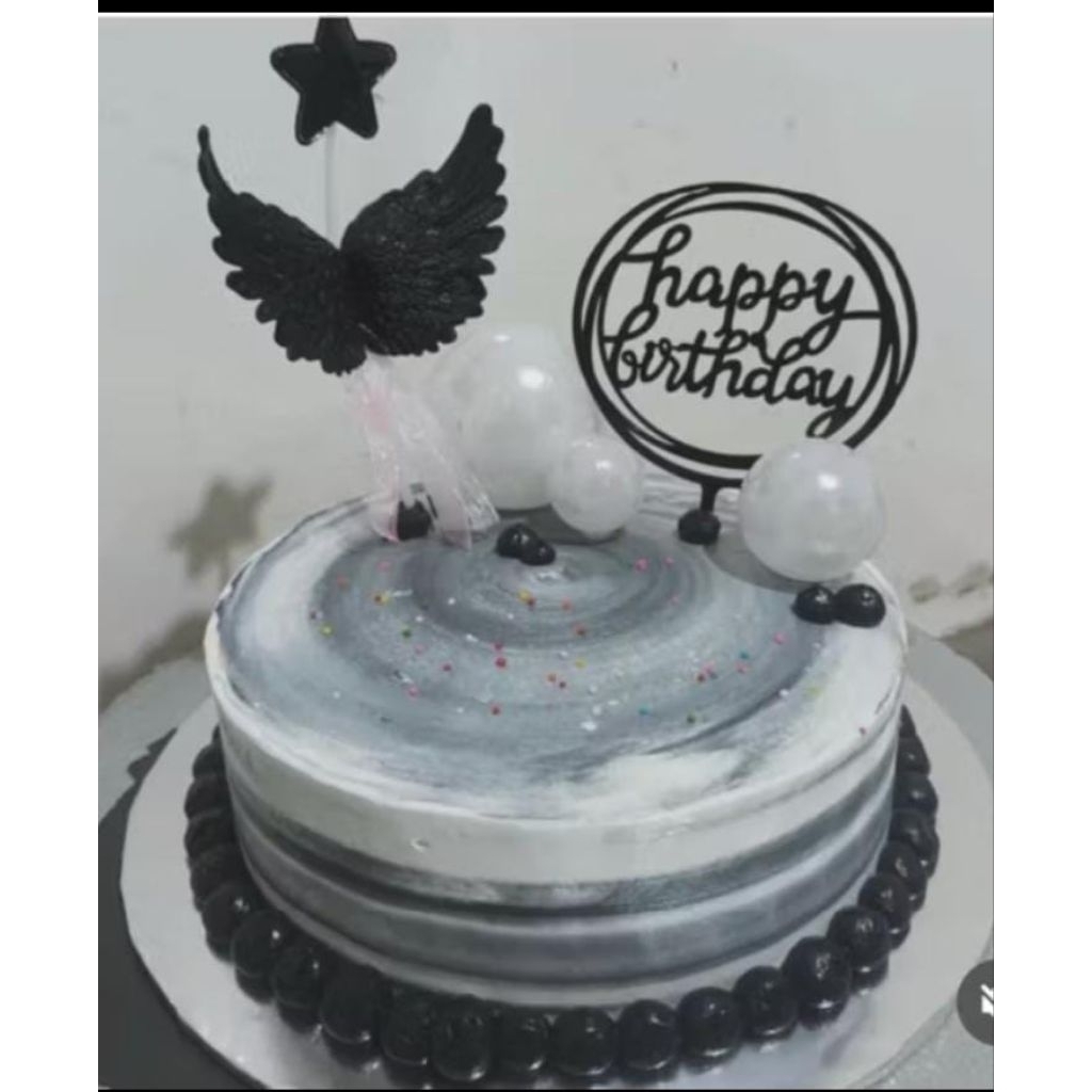 TOPPER KUE SAYAP PITA AESTHETIC HIASAN KUE ULANG TAHUN