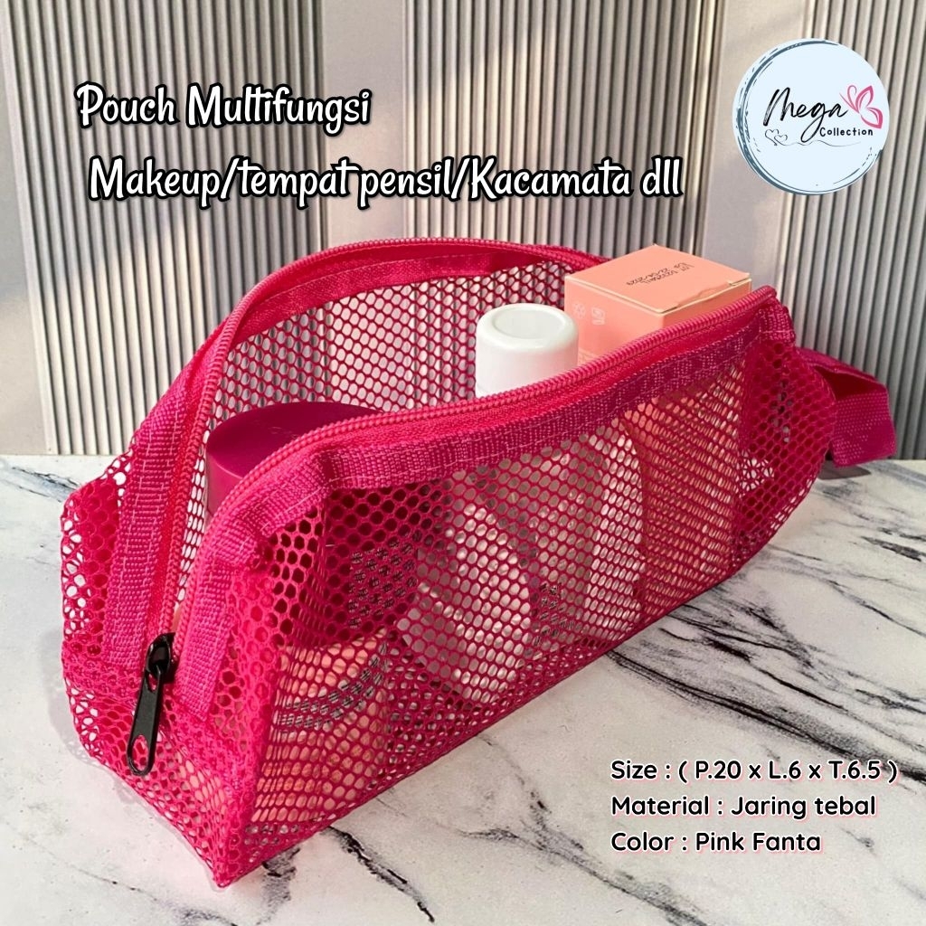 

Kotak Pensil Jaring Transparan Tas Pouch Multifungsi Makeup Simpel Dan Praktis