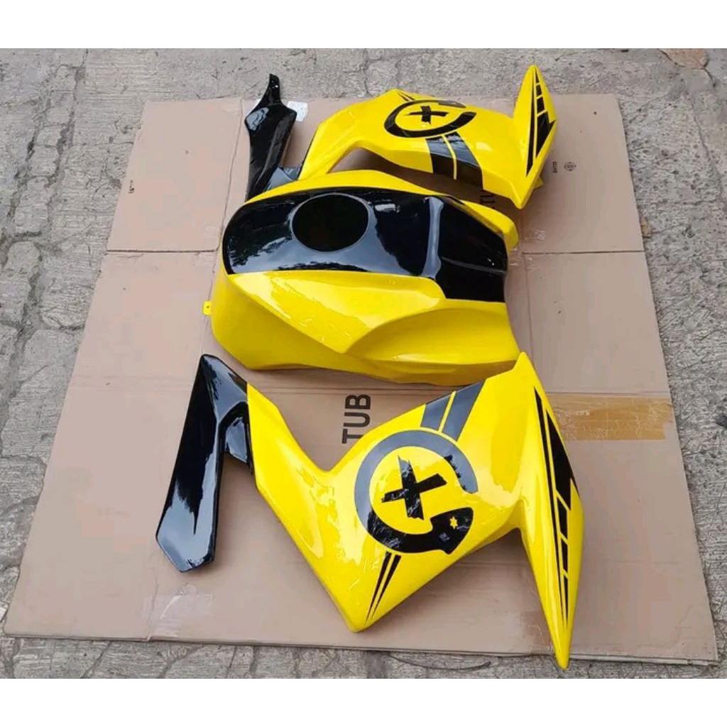 Cover tangki+halp fairing model z250 PNP byson karbu fi