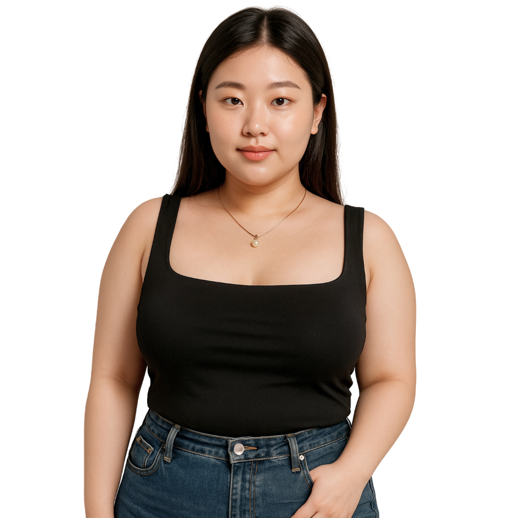 OH Girls Tanktop Sasha Jumbo Size Korea Bahu Lebar Wanita #0027 (Part 2)