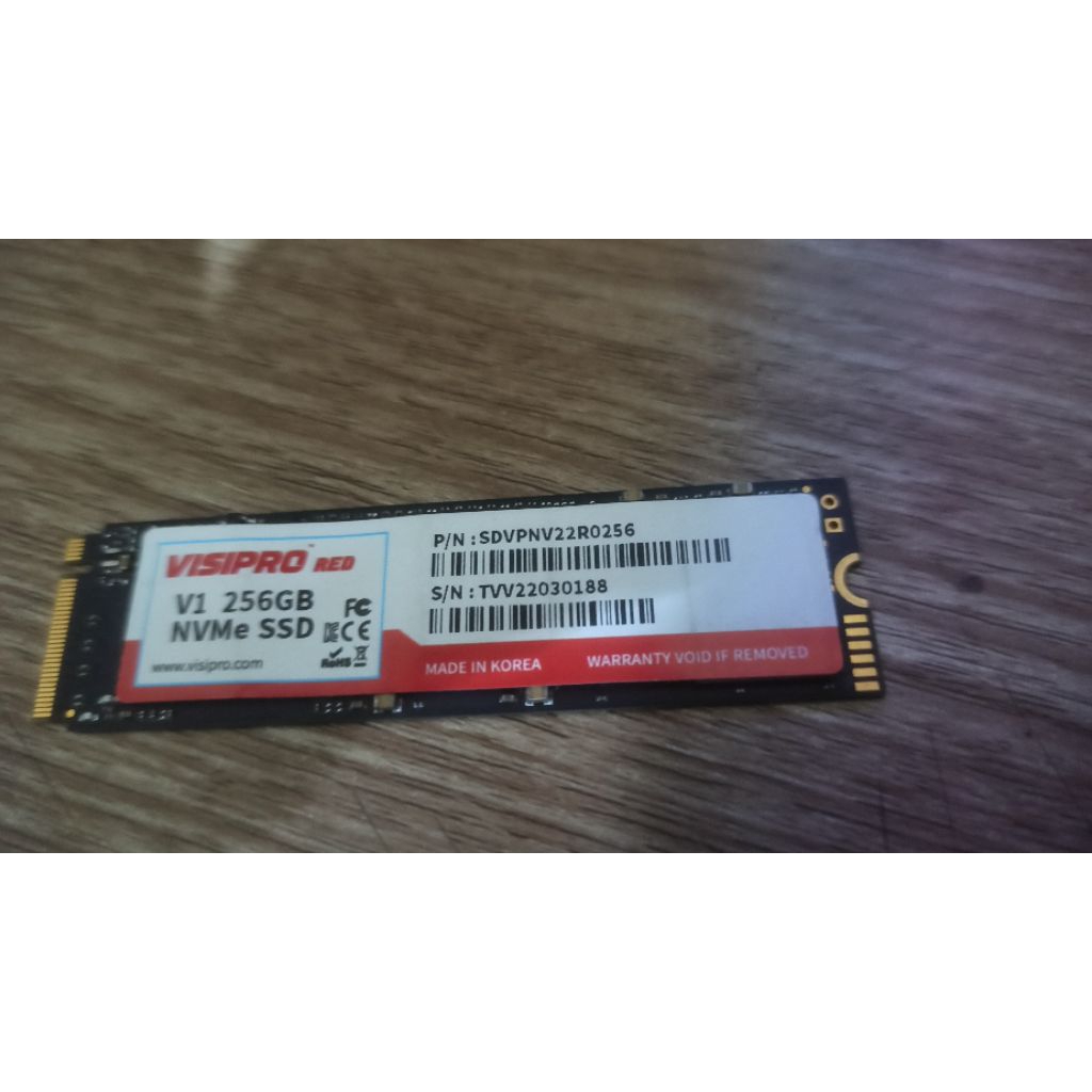 ssd nvme visipro red 256gb
