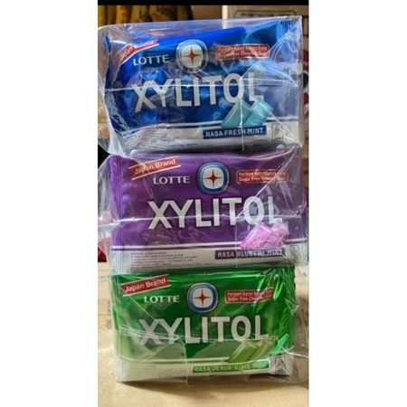 

Xylitol Blister Permen Karet Bebas Gula | Isi 10 Strips x 6 Butir Lotte Rasa Blueberry Jeruk Nipis Fresh Mint