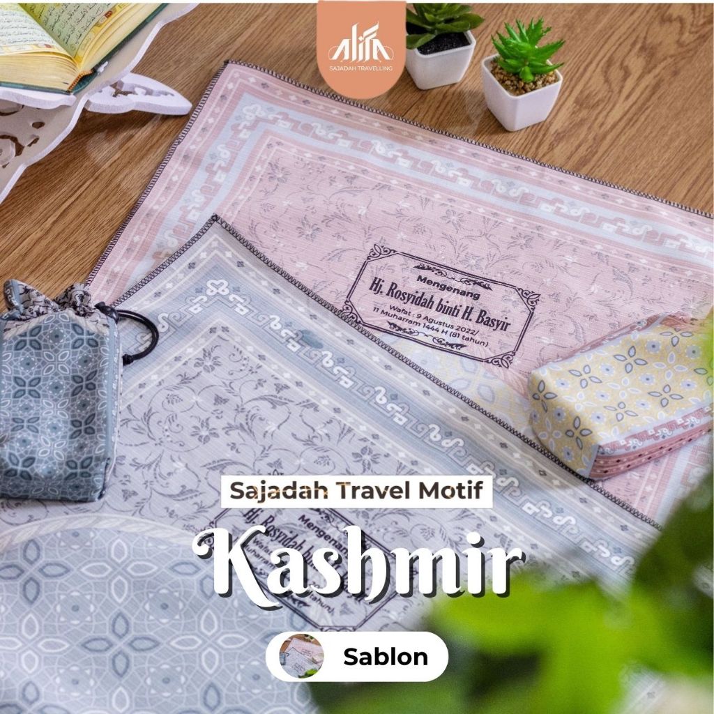 Sajadah Travel Kashmir Free Sablon Sajadah Traveling Pouch Sajadah Sablon | Sajadah Murah | Sajadah 