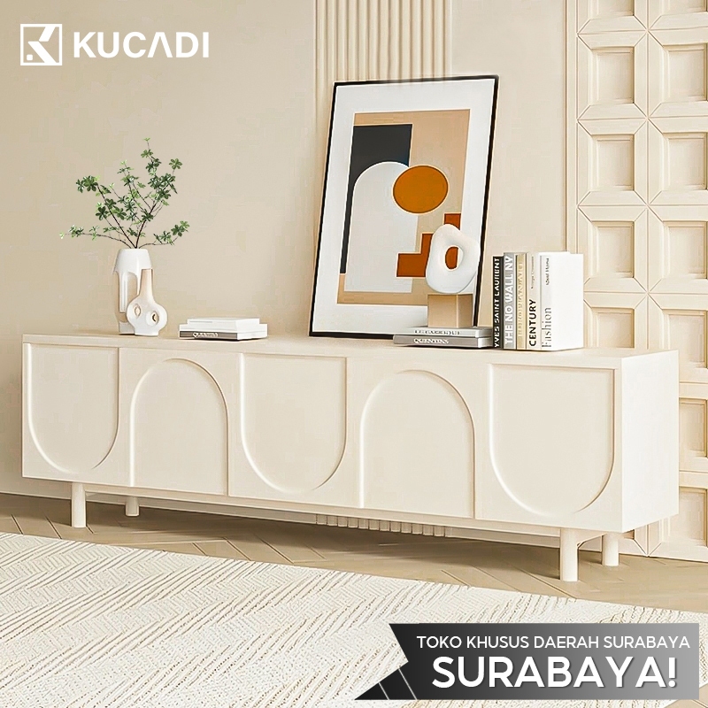 KUCADI [Pengiriman dari Surabaya] Lemari TV Minimalis Modern Meja TV Murah Rak TV Rak Lemari TV Kayu