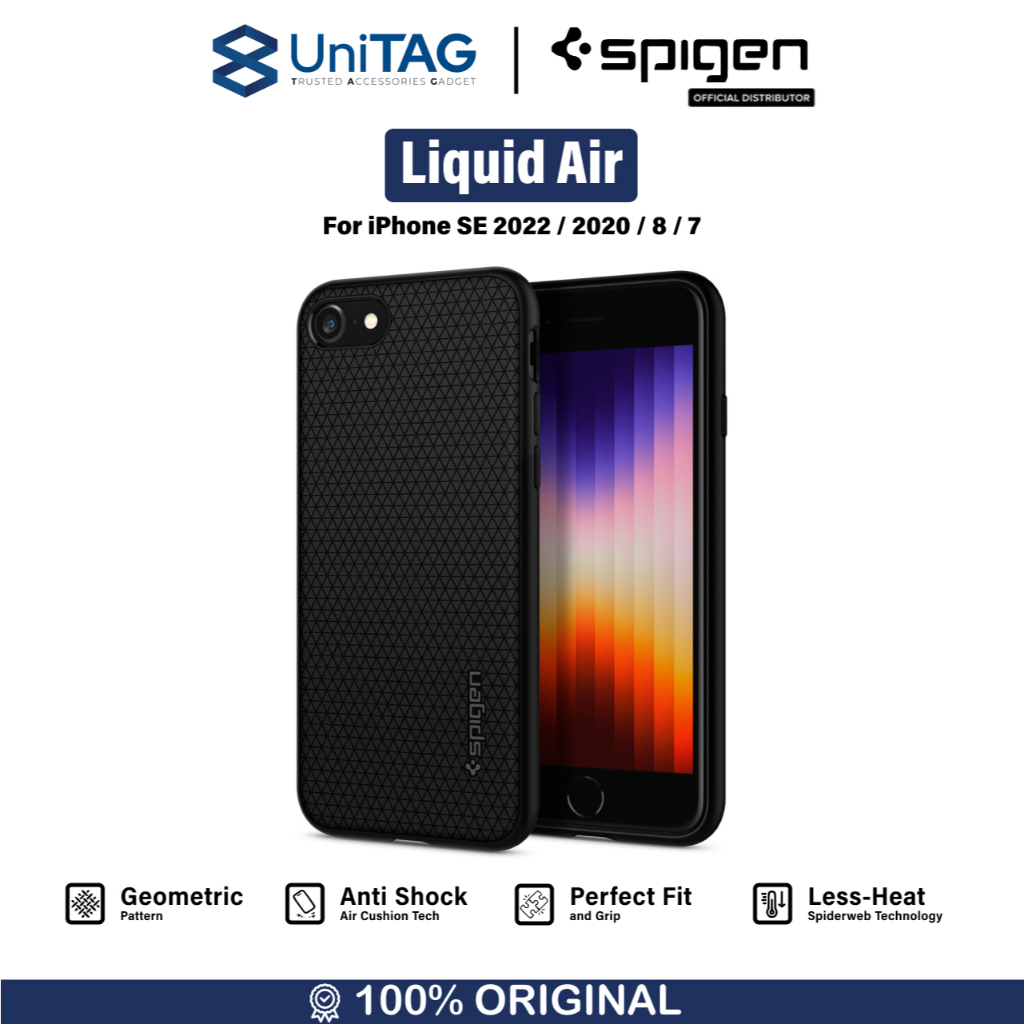 Case iPhone SE 2020 / 8 / 7 Spigen Liquid Air Silicone Softcase Casing