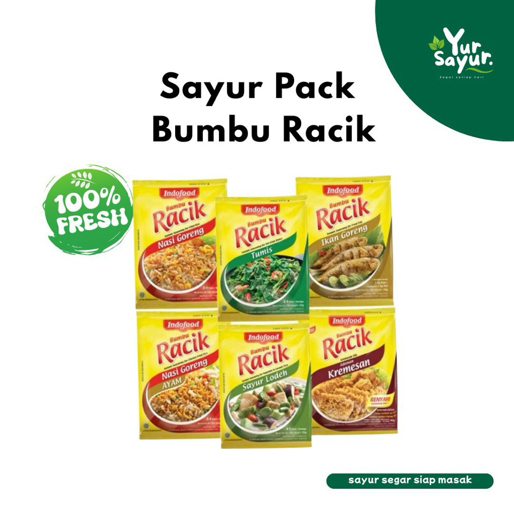 

YUR SAYUR - Bumbu Racik Indofood Solusi Masak Cepat & Enak Aneka Masakan Nusantara