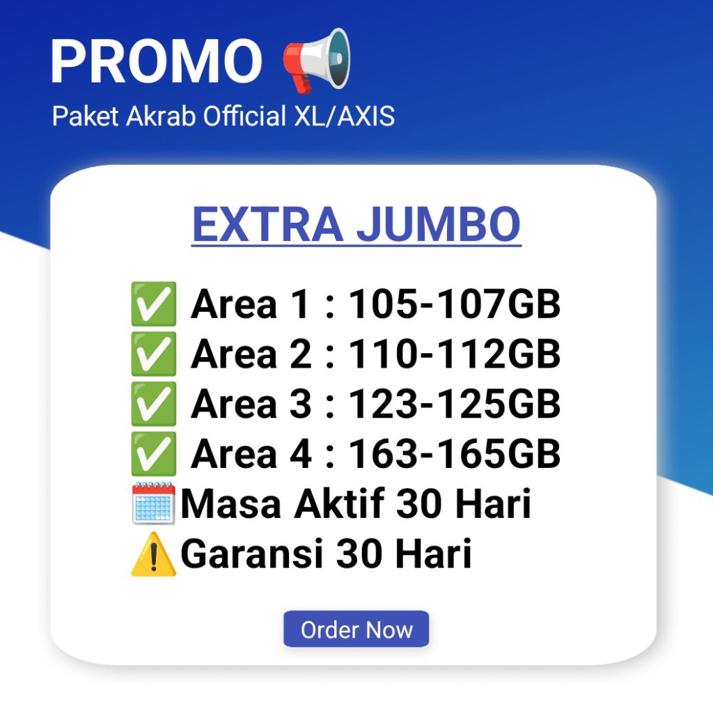 Paket Data XL Extra Jumbo
