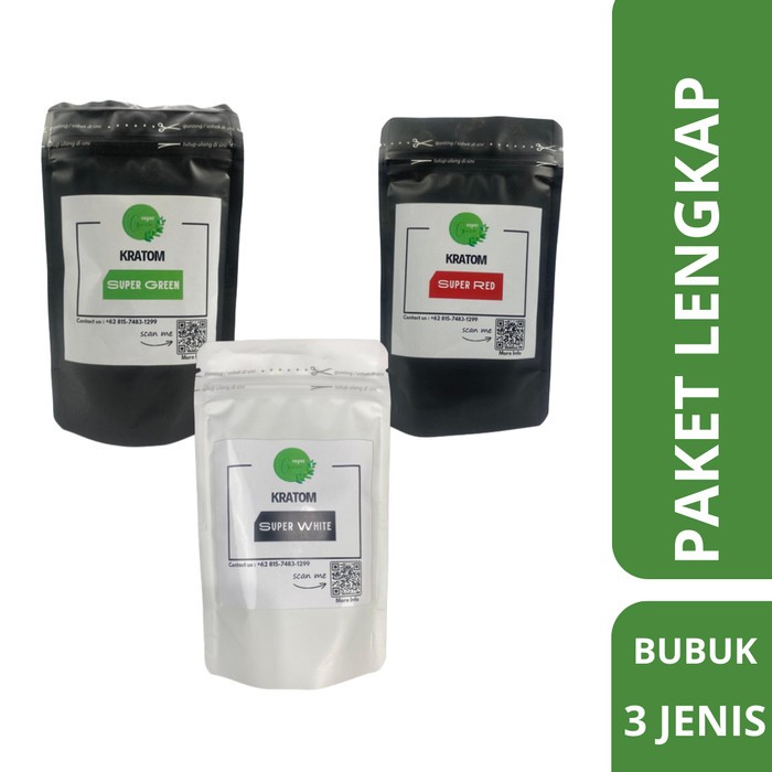 

PAKET LENGKAP 50gram 3pcs (green,red,white) powder herbal bubukkk s+