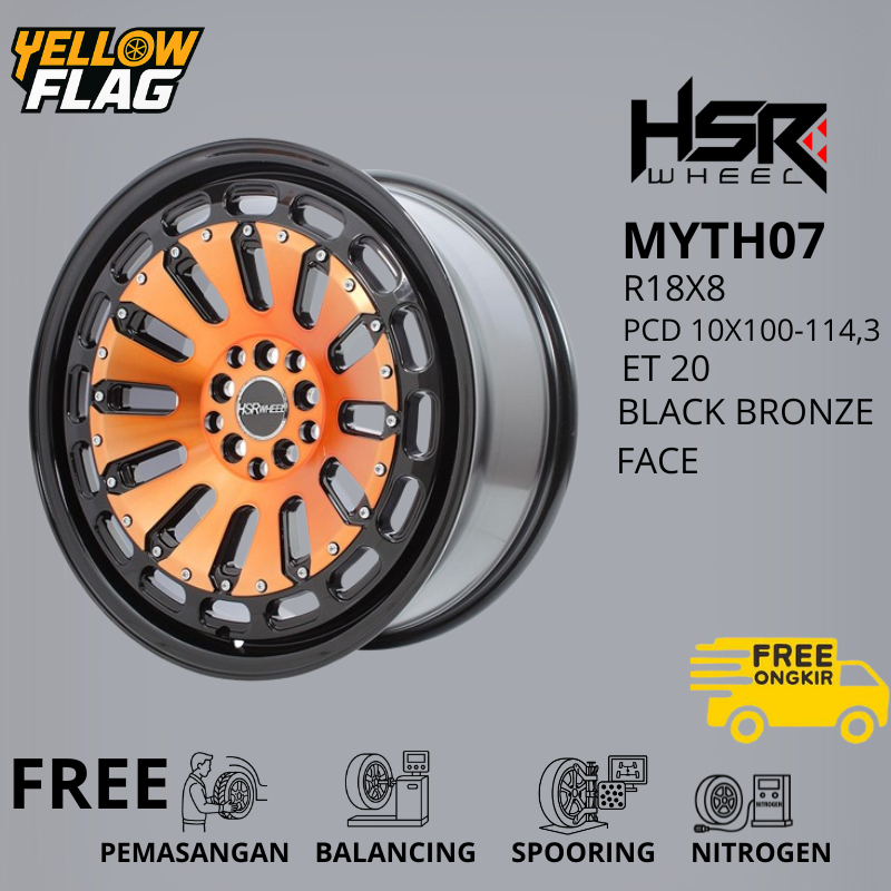 VELG RACING HSR RING 18 PCD 5X100-114,3 MYTH07 UNTUK NEW TERIOS RUSH, JUKE  promo hsr super sale
