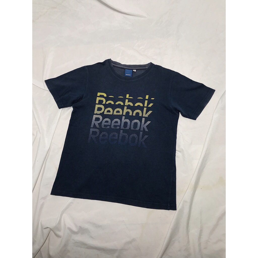 Nego Boskuu > Reebok Logo Basic T-Shirt Original - Navy (Outfit/Pakaian)|Preloved/2nd/Second/Bekas|U