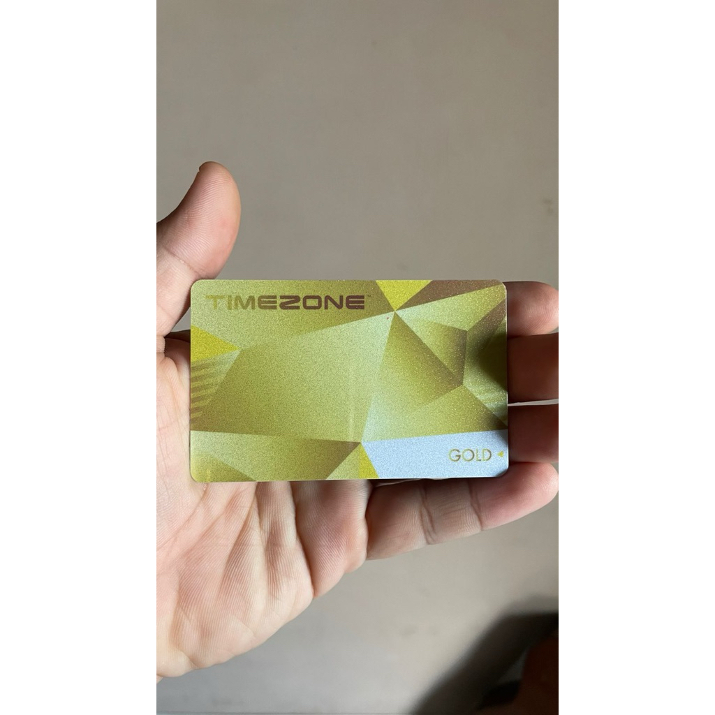 Timezone card gold