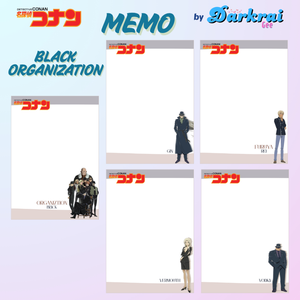 

Darkraigee - Memo Pad Detective Conan - Ukuran A6 | Kertas Lucu & Unik!