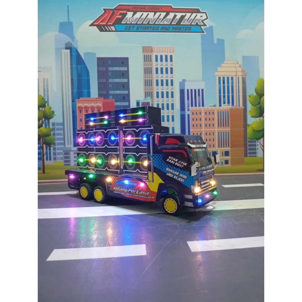 Miniatur truk sound system brewog audio/miniatur truk towing sudah paket sound sistem