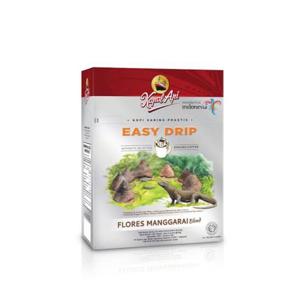 

Kopi kapal api flores manggarai easy drip (5x10gr) 50gr