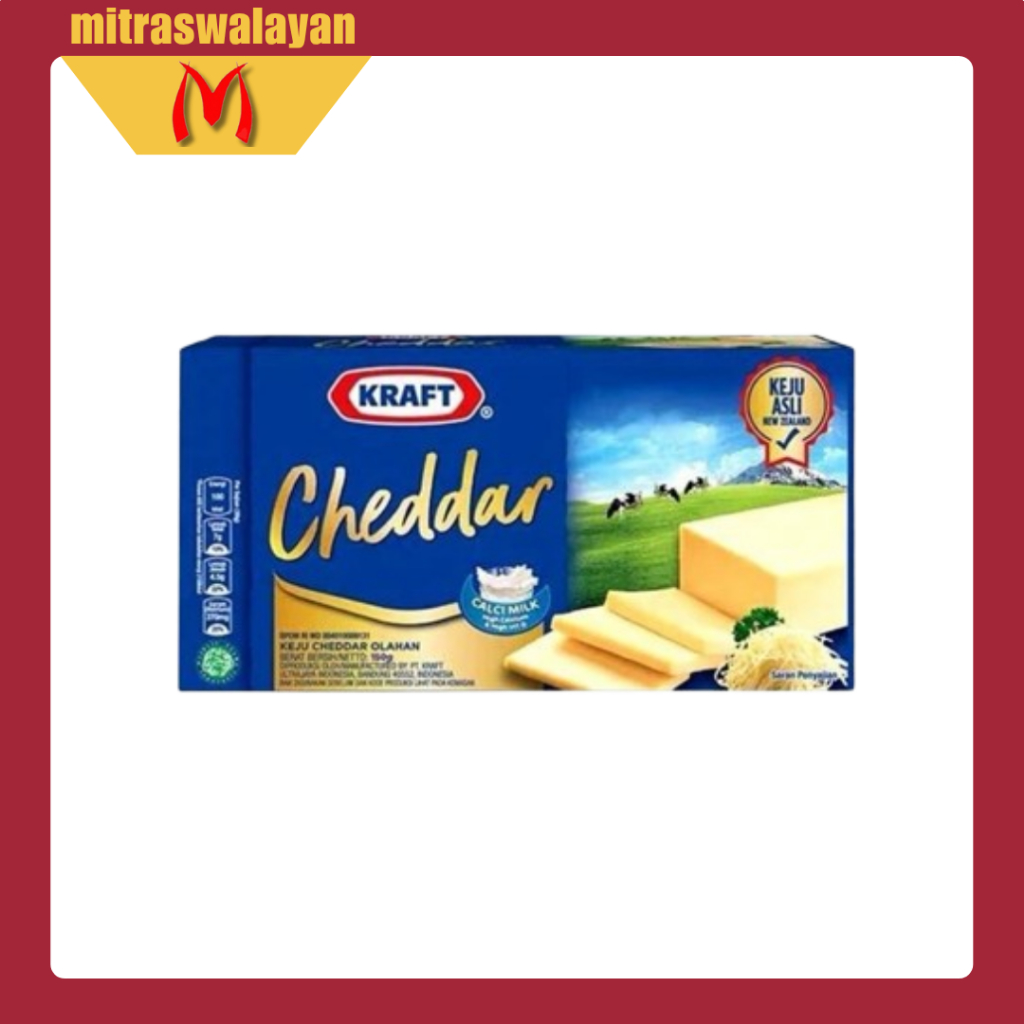 

KRAFT Cheddar Keju Balok Kemasan 150 gr