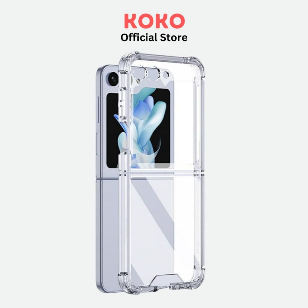 Koko Casing Bening Acrylic Samsung Galaxy Z Flip 7 Flip 6 Flip 5 Flip 4 Z Flip 3 5G Flip 2 Flip 1 An
