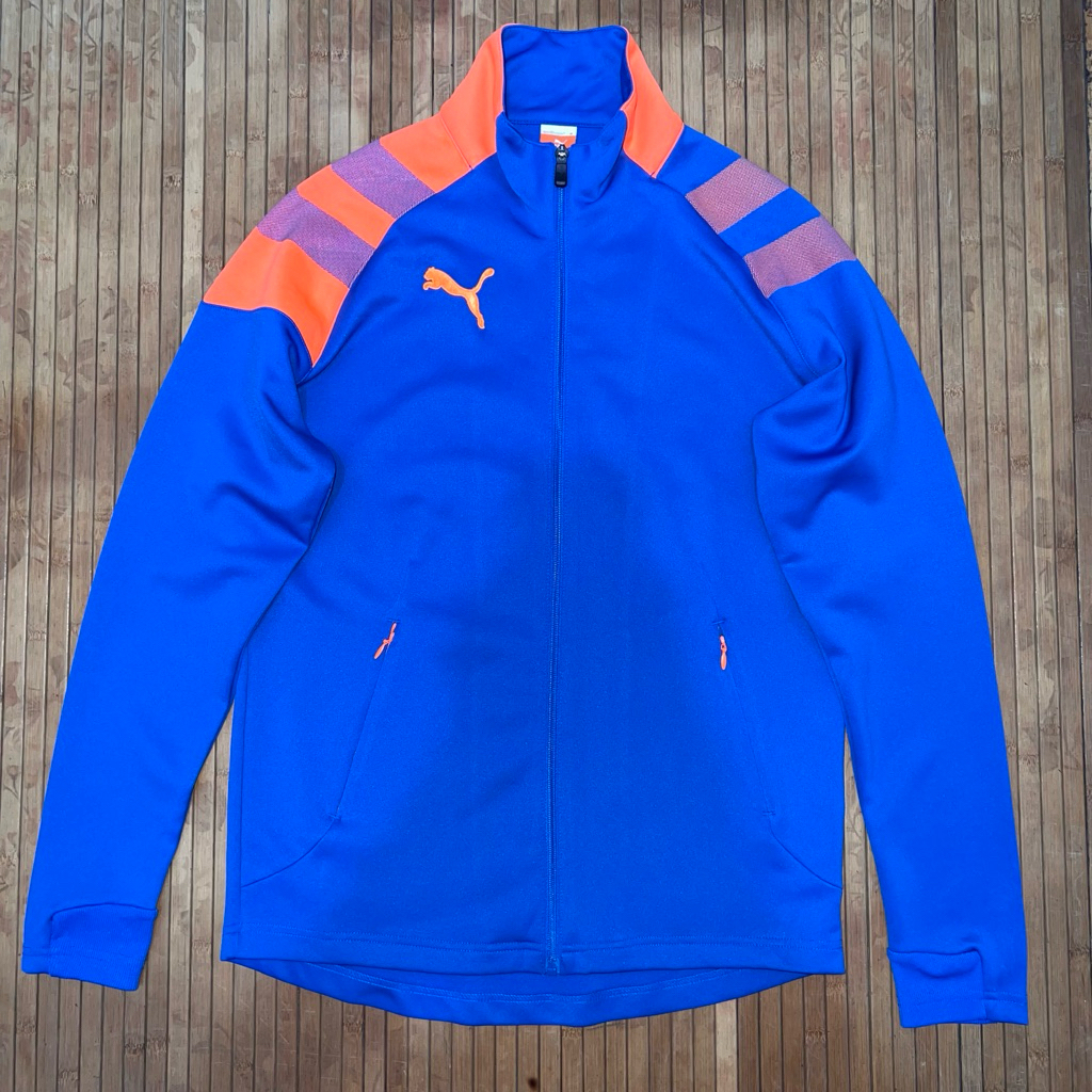 TRACKTOP PUMA RUNNING BLUE ORANGE NYLON JACKET