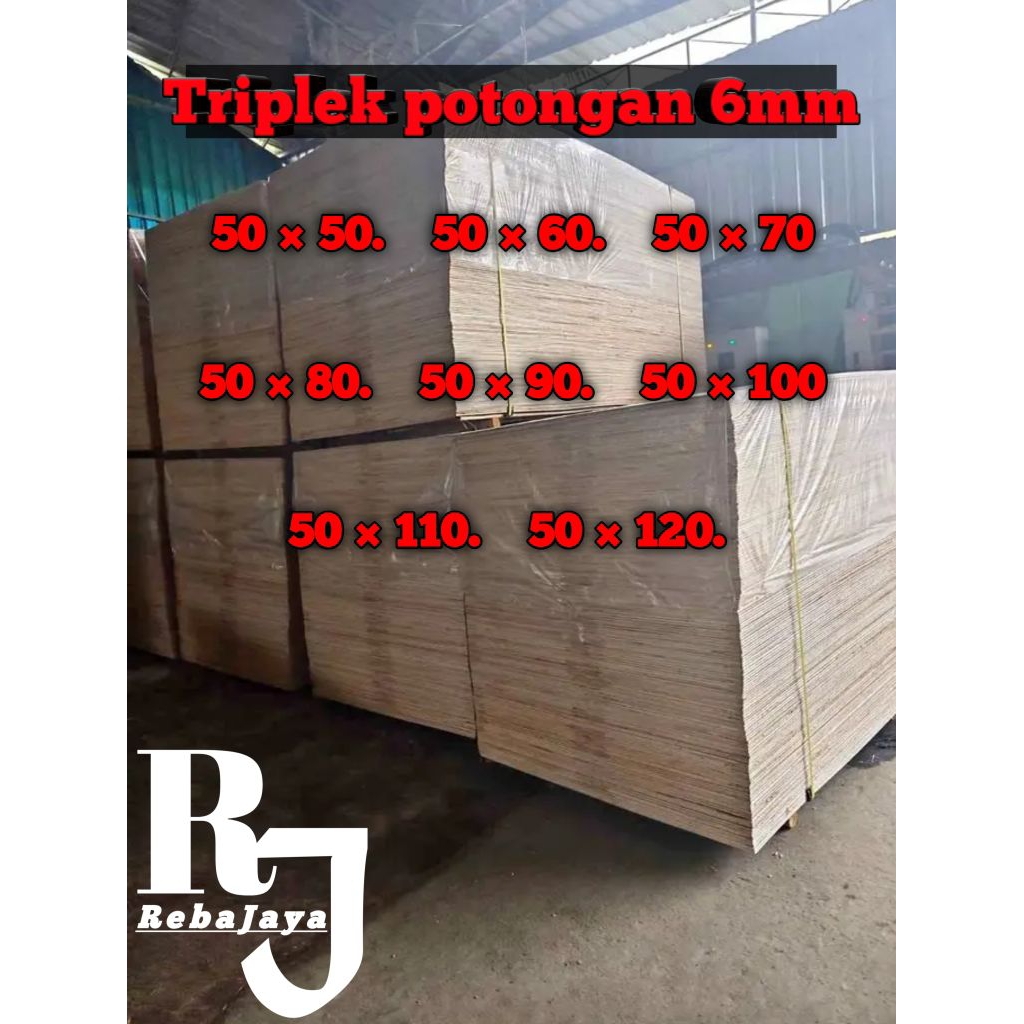 Triplek potongan 6mm mulai 50cm semi meranti