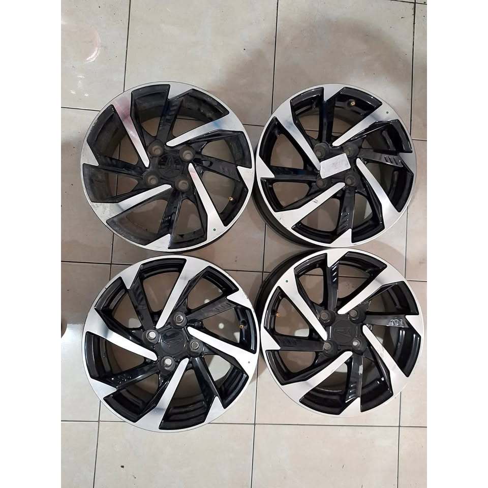 Velg Second Ori Copotan Sigra Ring 14 Lobang 4 Warna Black Polish Cocok Buat Brio Agya Calya Ayla Si