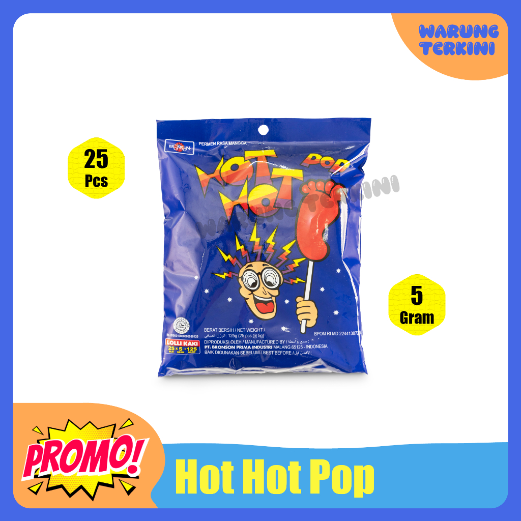 

Permen Kaki Hot Hot Pop 1 Bungkus 25 Pcs | Permen Rasa Mangga