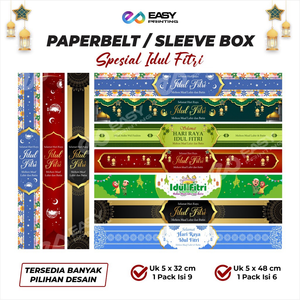 PAPERBELT LEBARAN IDUL FITRI / SLEEVE BOX IDUL FITRI