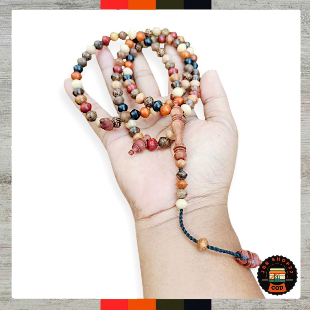 Tasbih Kombinasi Kayu Bertuah Wajik Asli
