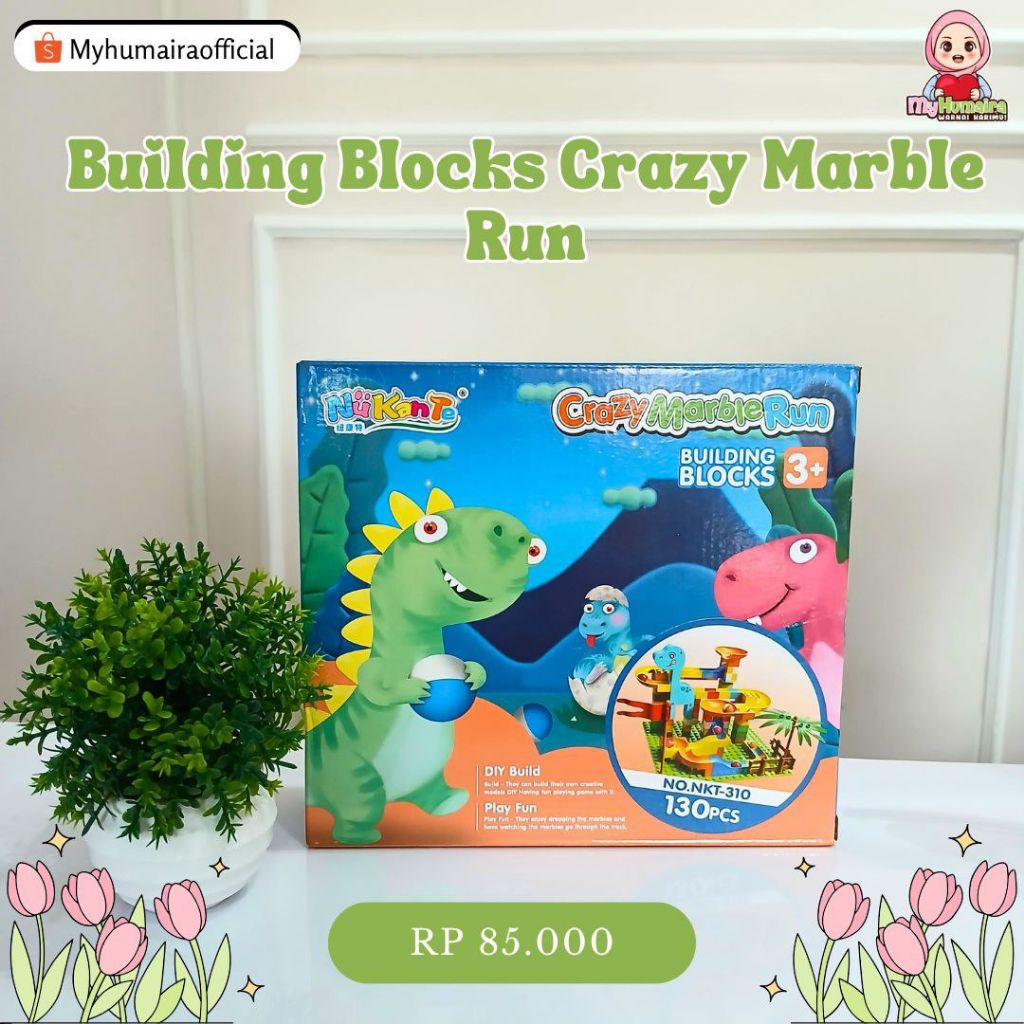 [TENGGARONG] MAINAN BUILDING BLOCKS CRAZY MARBLE RUN