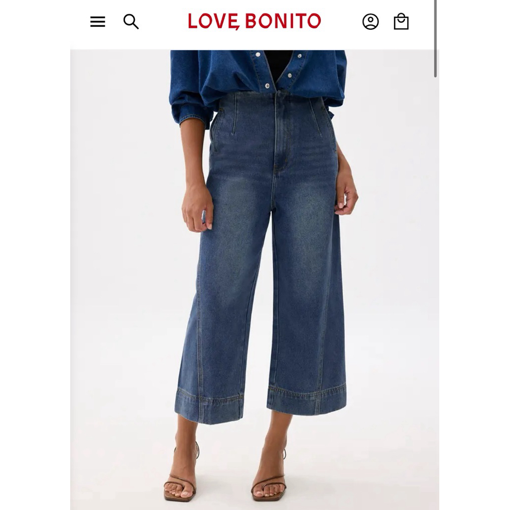 Love Bonito Denim Cropped Wide Leg Culottes 25