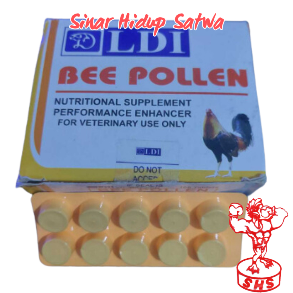 Bee Pollen 1 BOX isi 10 STRIP vitamin ayam import