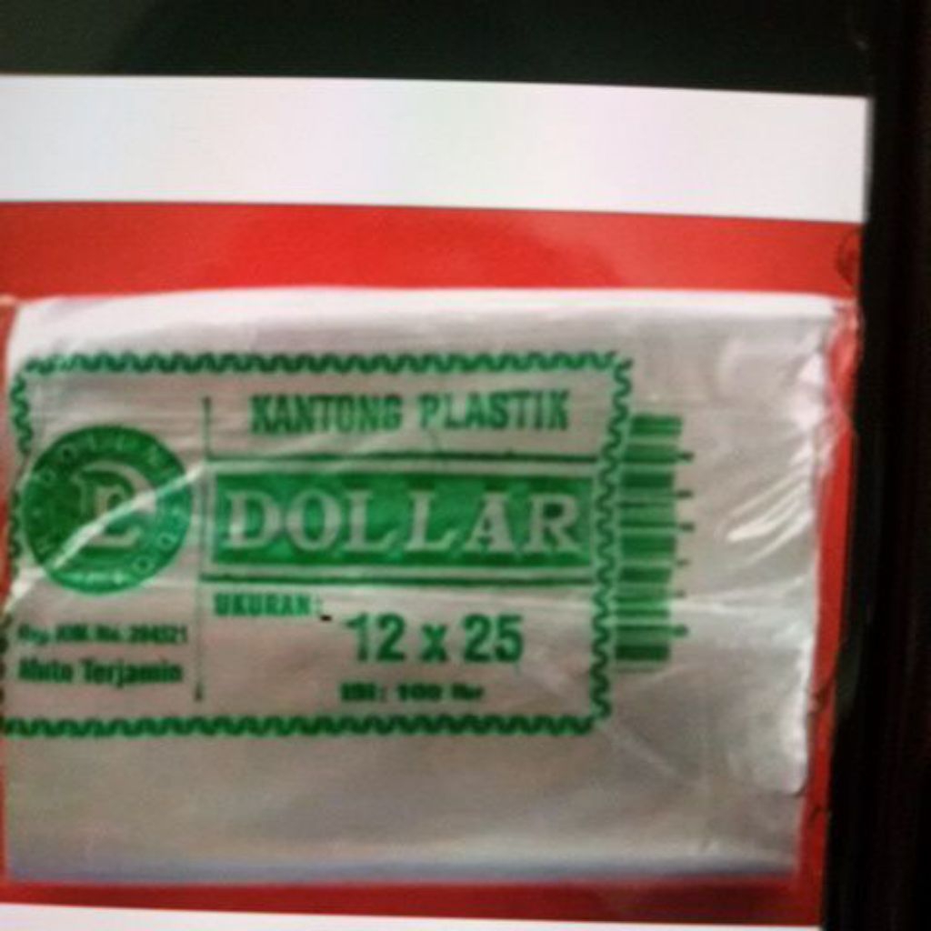 plastik dollar 12x25 murah