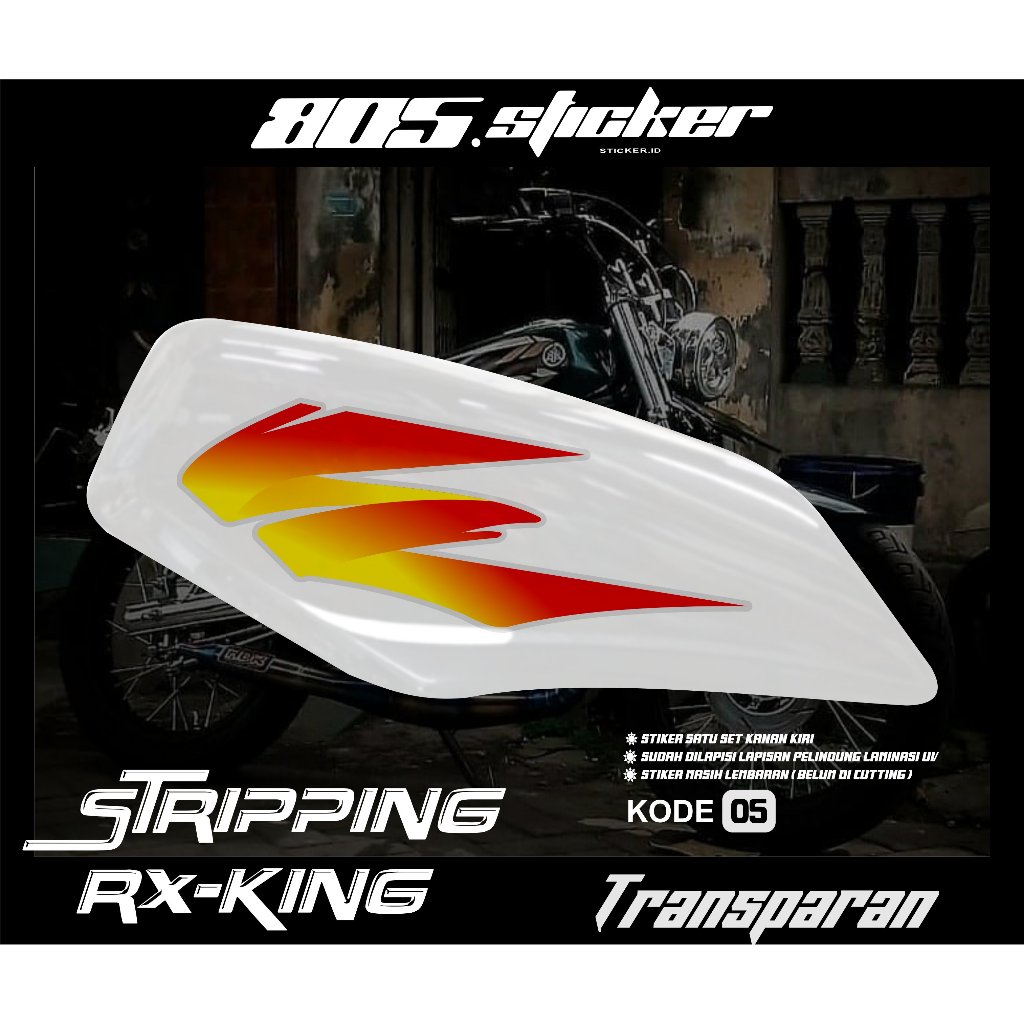 STRIPING RX-KING TRANSPARAN/STIKER TRANSPARAN RX-KING/STIKER VARIASI RX KING