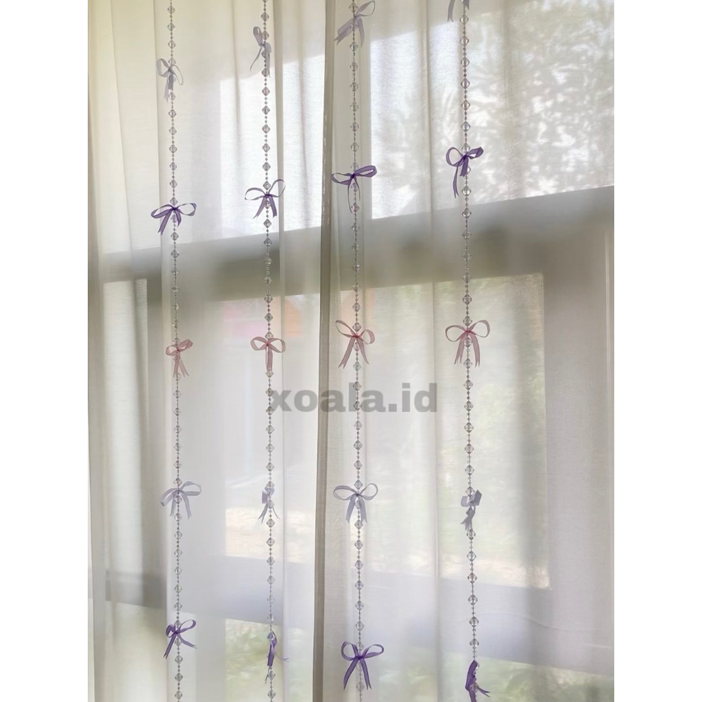 Tirai Pita Manik Rainbow (per 1 tali) | Tirai Crystal | Tirai Coquette | Tirai Jendela | Tirai Pintu