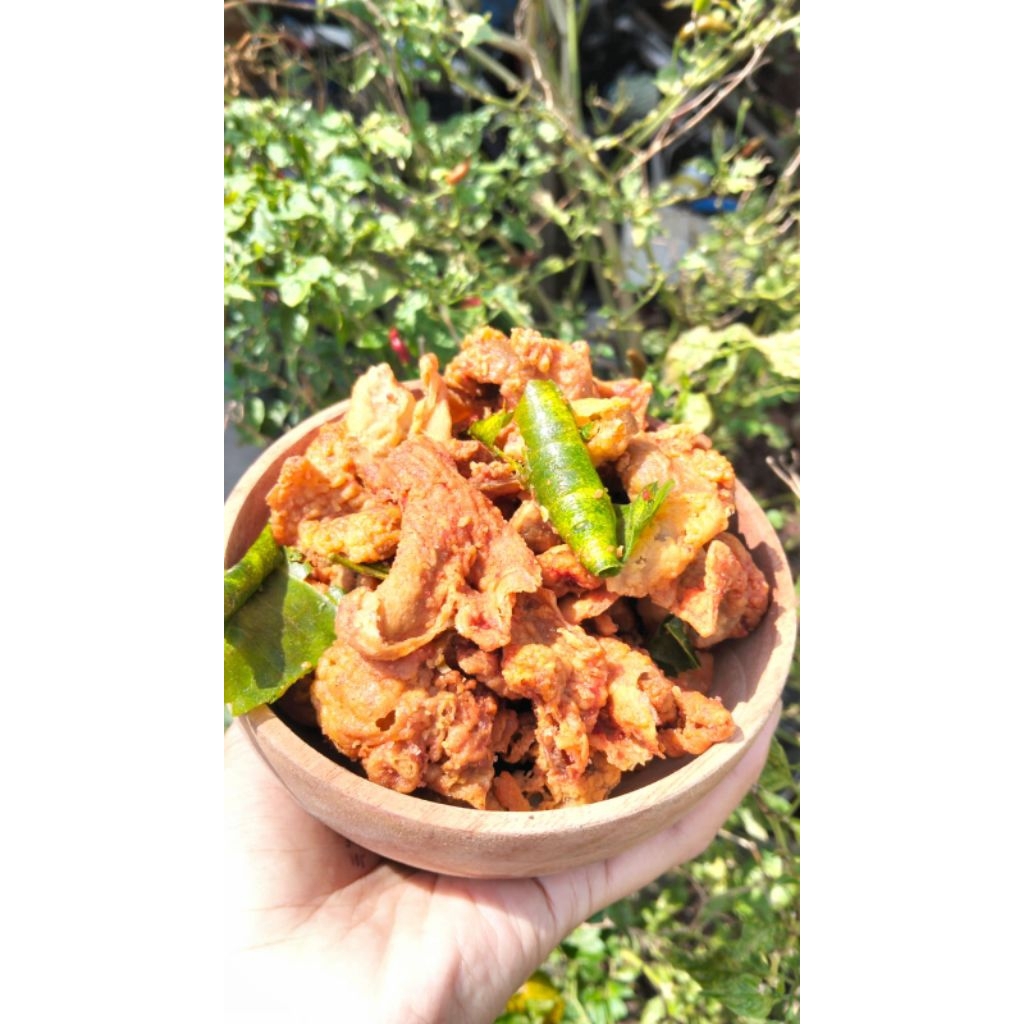 

Kulit ayam kw pedas daun jeruk 250gram