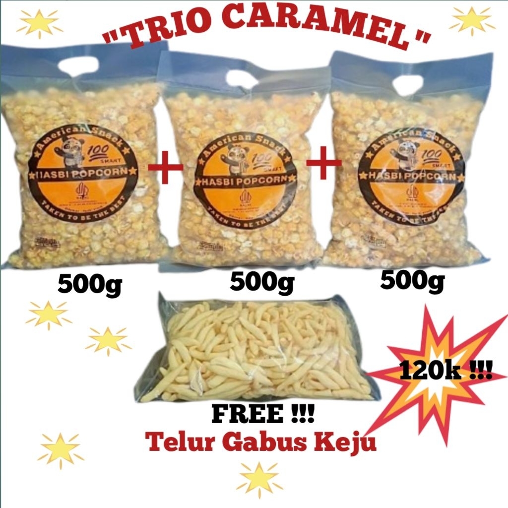 

POPCORN CARAMEL 500g - Popcornesia / makanan manis crispy camilan popkron snack jagung