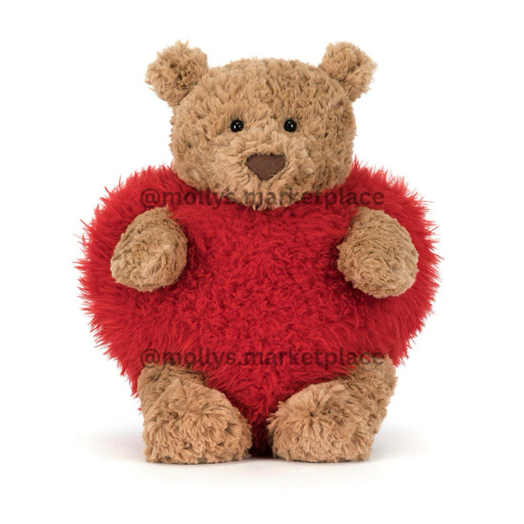 BARTHOLOMEW BEAR HEART JELLYCAT