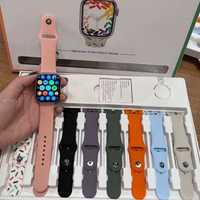 KODE M37U Pro 9 SmartWatch Paket 8 Tali Seri 9 Jam Smartwatch Pria Wanita Bisa Buat Olahraga Kesehat