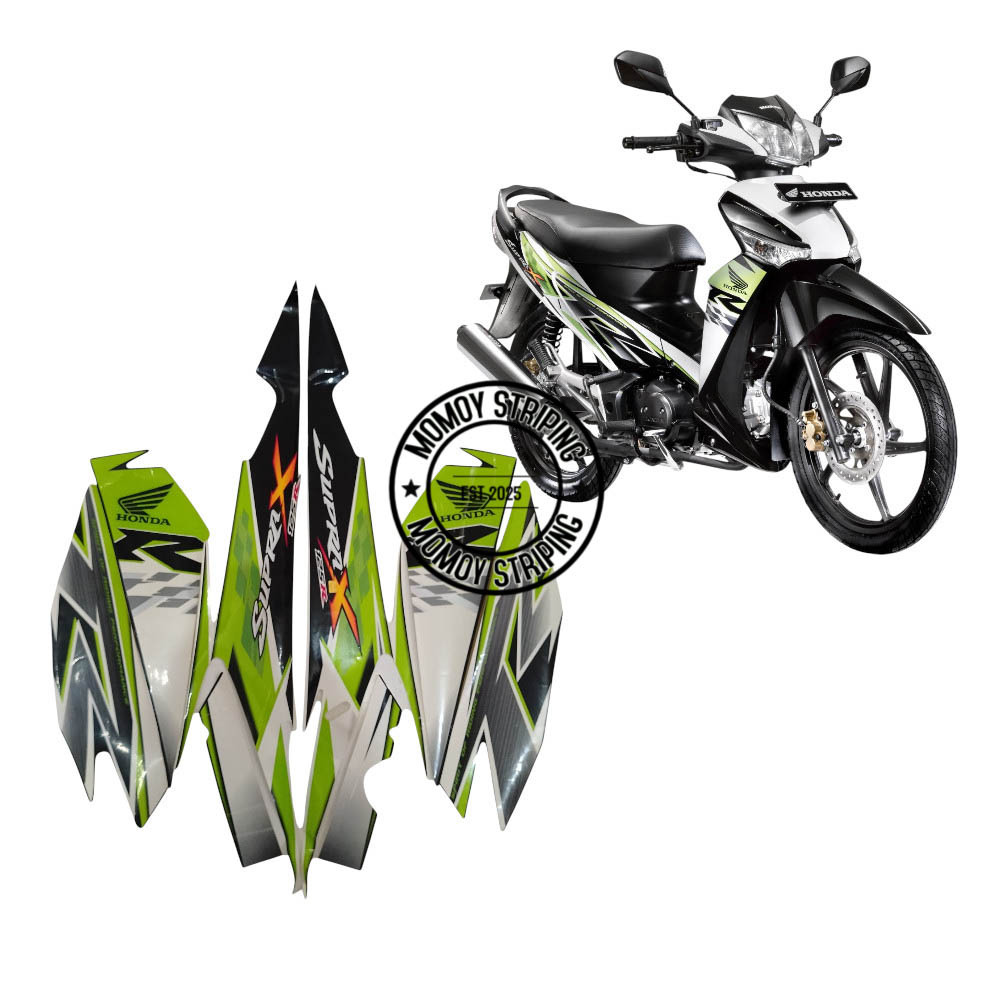 STIKER STRIPING SUPRA X 125 R 2010 HIJAU