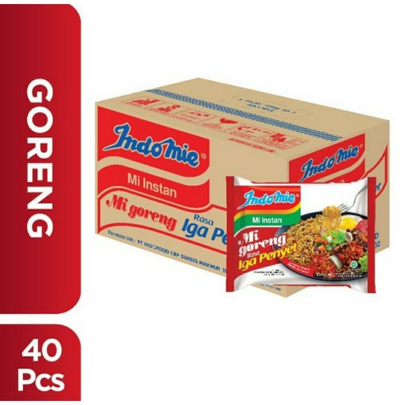 

Indomie Iga Penyet 1 Karton – Pedas Gurih Khas Masakan Nusantara 40 × 85 g = 3.400 gram = 3,4 kg