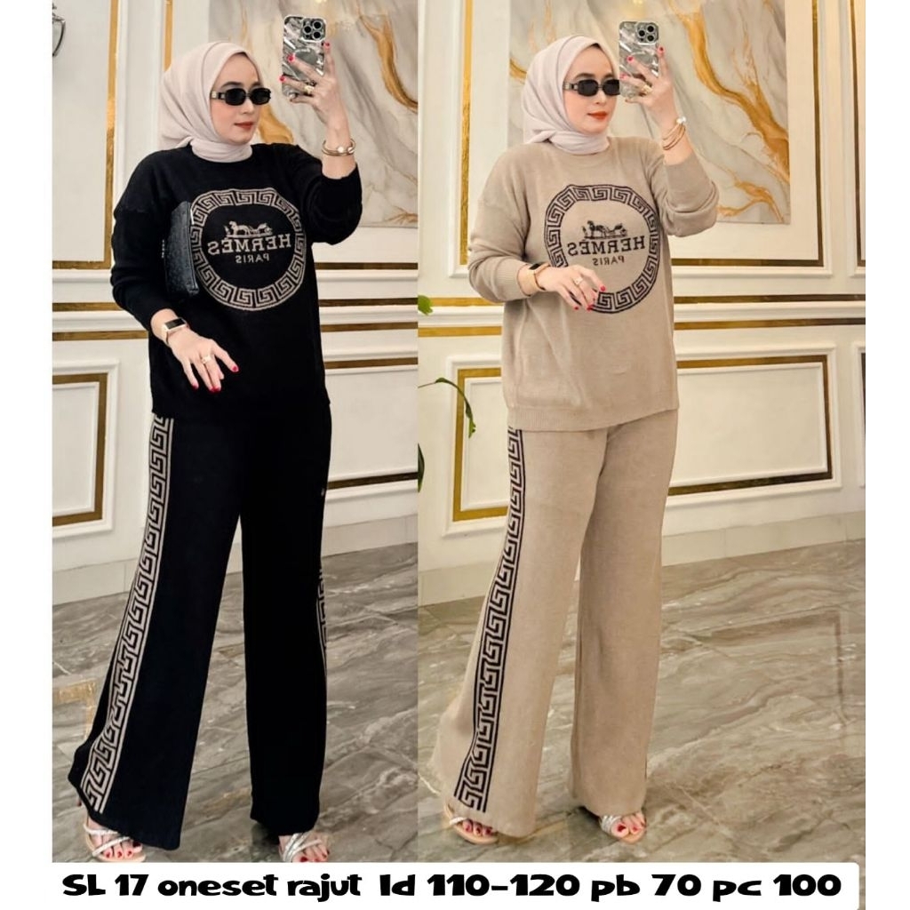 SETCEL RAJUT SET CELANA RAJUT JUMBO RAJUT IMPORT LD 110 - 120. set jeans celana by EVT