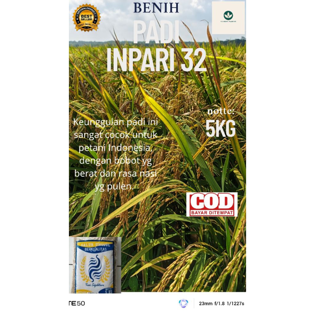 Benih padi INPARI 32 prima POJOKAN TANI 5kg